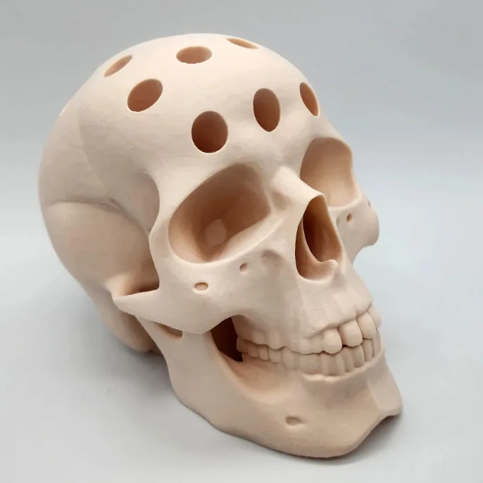 3D printing simulated skull pen holder ornament personalized desktop decoration Halloween atmosphere decorative pen holder