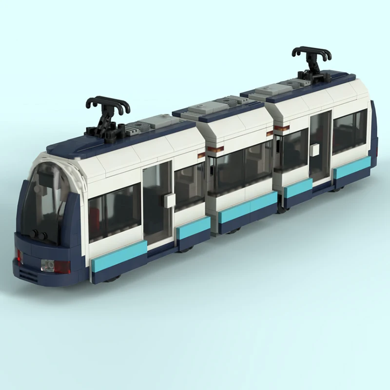 مدينة نموذج سيارة MOC قوالب بناء ضوء السكك الحديدية قطار النقل وحدات التكنولوجيا الأطفال هدايا العيد تجميع اللعب البدلة #2