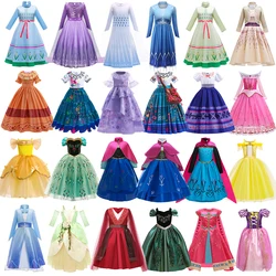 2023 Girls Elsa Dress Snow Queen Halloween Carnival Princess Costume Fantasia Infantil Party Child Elza Anna Encanto Kids Dress