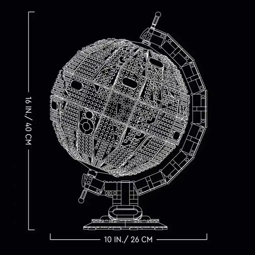 MOC MINISO 21332 Zestaw klocków konstrukcyjnych Model Ziemi, Dekoracja modelu, Prezent urodzinowy, Prezent na Halloween 14+ 2025