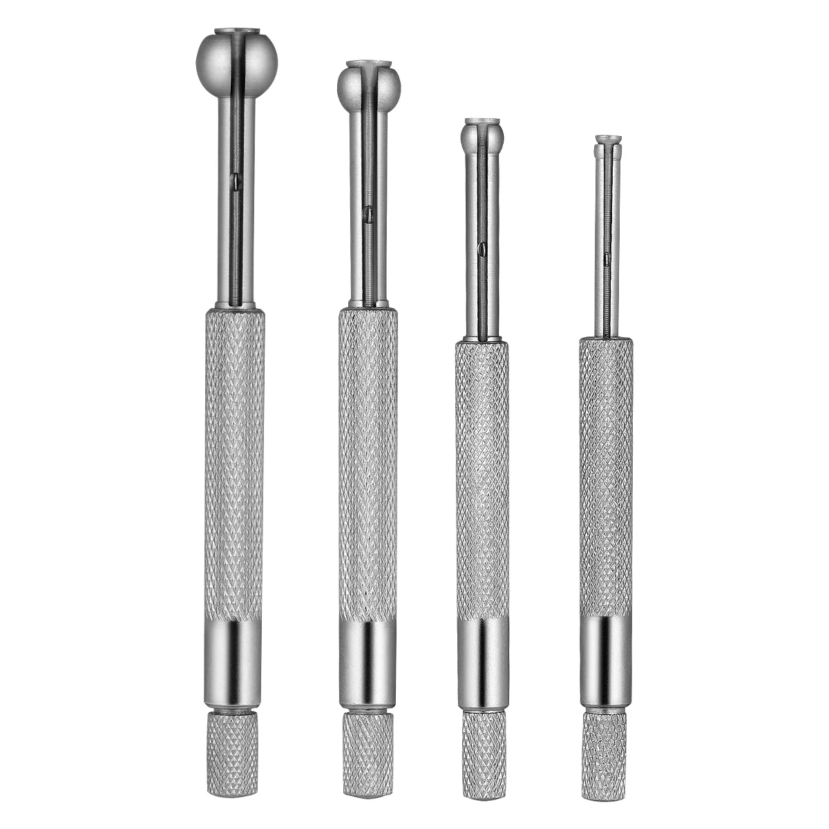 

UKCOCO 4 Pcs Full-Ball Small Bore Hole Precision Gage Gauge Set Telescoping Full Round Spherical Shaped Hardened Bore Gauge 3 to