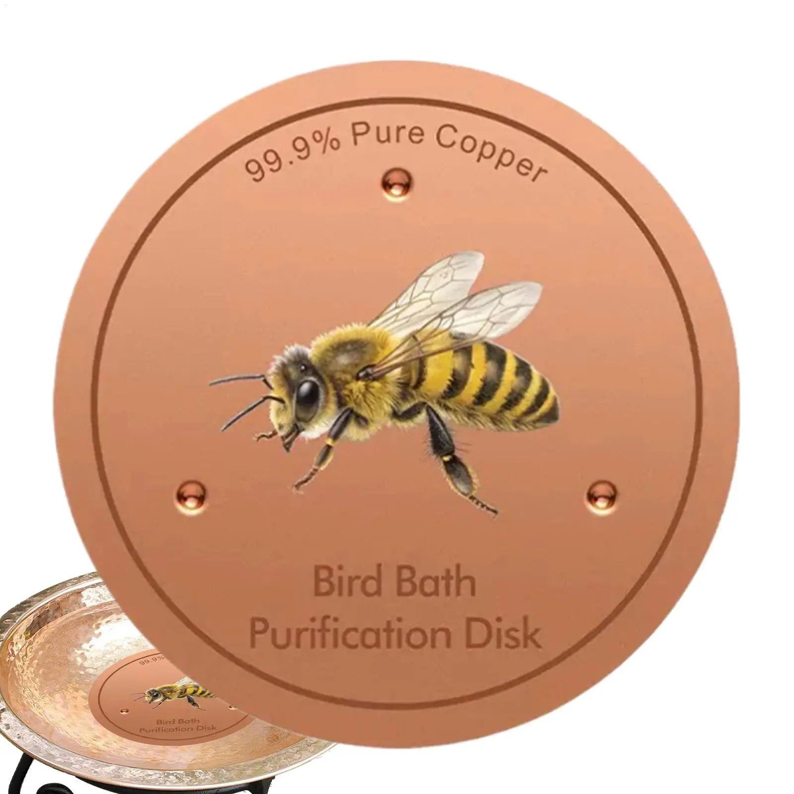 Bee shaped bird bath plate Bath Purification Disk Garden Outdoor Feeder Tray Cleaner Bird Bath Water Fountain Fishpond Lawn