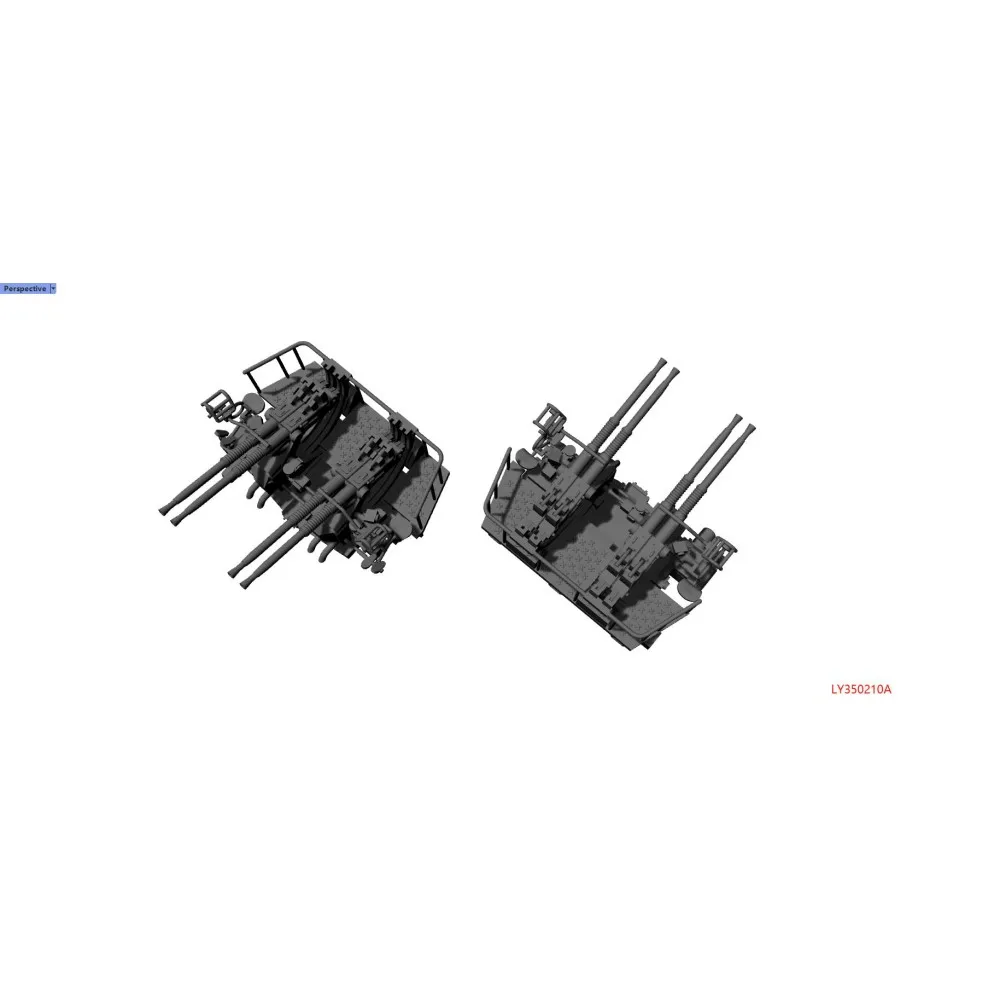 

Yao's Studio LY210A 1/120 1/144 1/200 1/350 1/700 3D Printed Resin Detail Up Bofors AA Gun Quad Without Shield Type A