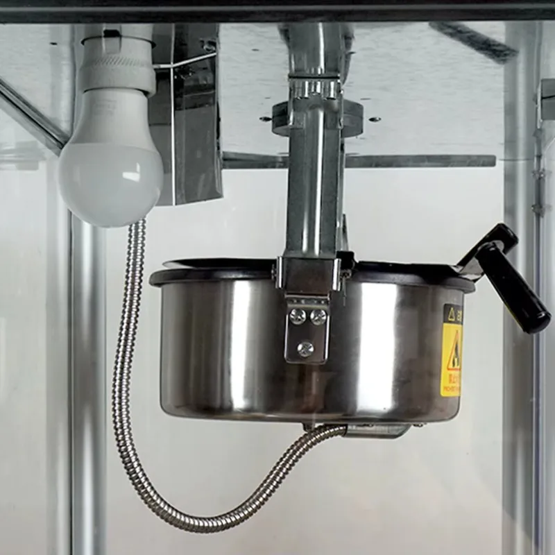 Commercial 8oz Stainless Steel Popcorn Machine, 1400W High Power, Multi-Voltage, Durable Structure
