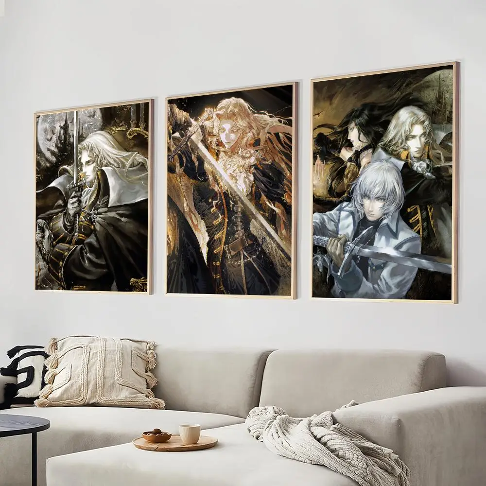 Game Castlevania Symphony of the Night Poster Art Prints Wall Art Decor Gifts for Bedroom Living Room Hallway Home Decoration