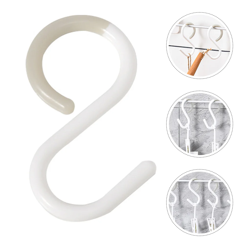 

12 Pcs Hook up Hooks Plastic Shower Curtain Closet Clothes Hanger For Hanging S-shaped Pp Coat Holder Home Plant Indoor