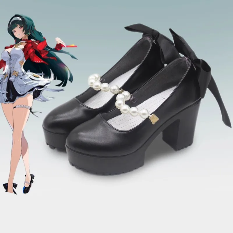 Jogo astra yao cosplay sapatos de salto alto feminino zenless zona zero cosplay sapatos festa macio couro do plutônio adereços de halloween