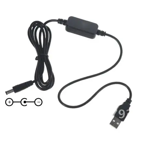 USB 5V to 9Volt 5.5x2.1mm Tip Negative Sleeve Positive USB to 9V Power Supply Cable for Guitar Effects Pedals and more