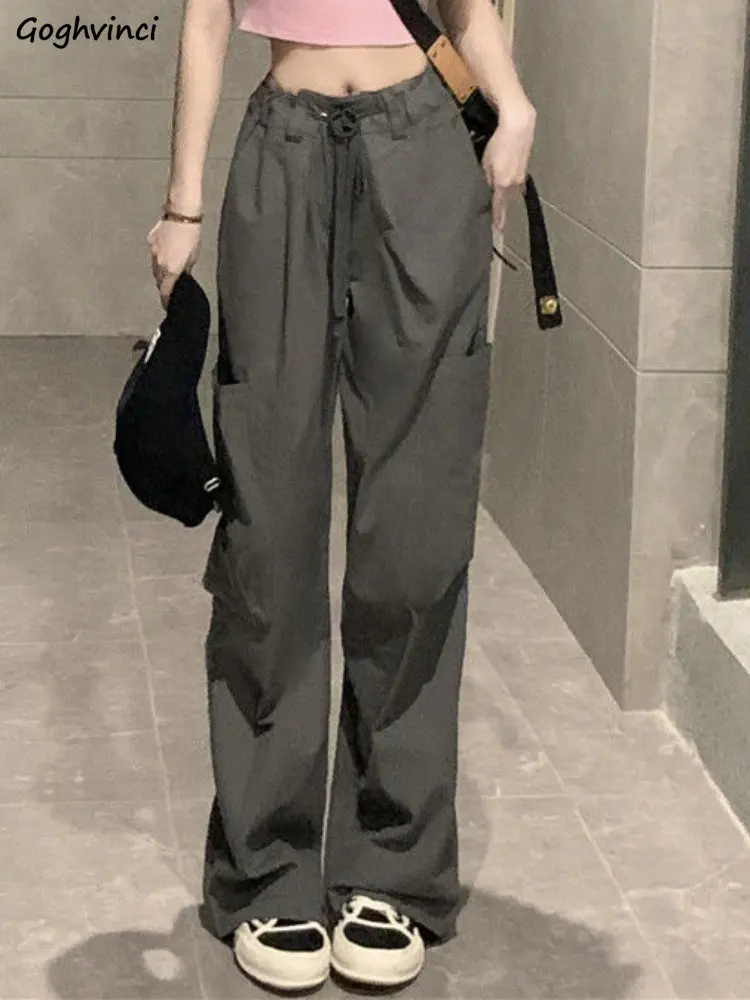 

Cargo Pants Women S-3XL American Retro Streetwear Loose Casual Full Length Hotsweet Unique 4 Colors Ins All-match Harajuku Chic