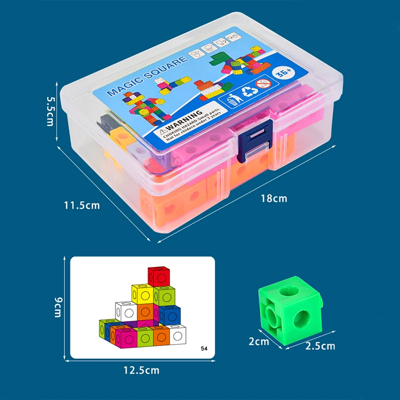 Cubo mágico rompecabezas bloques de construcción jardín de infantes reconocimiento de Color educativo DIY juguetes de bloques de construcción regalos con colores cambiantes