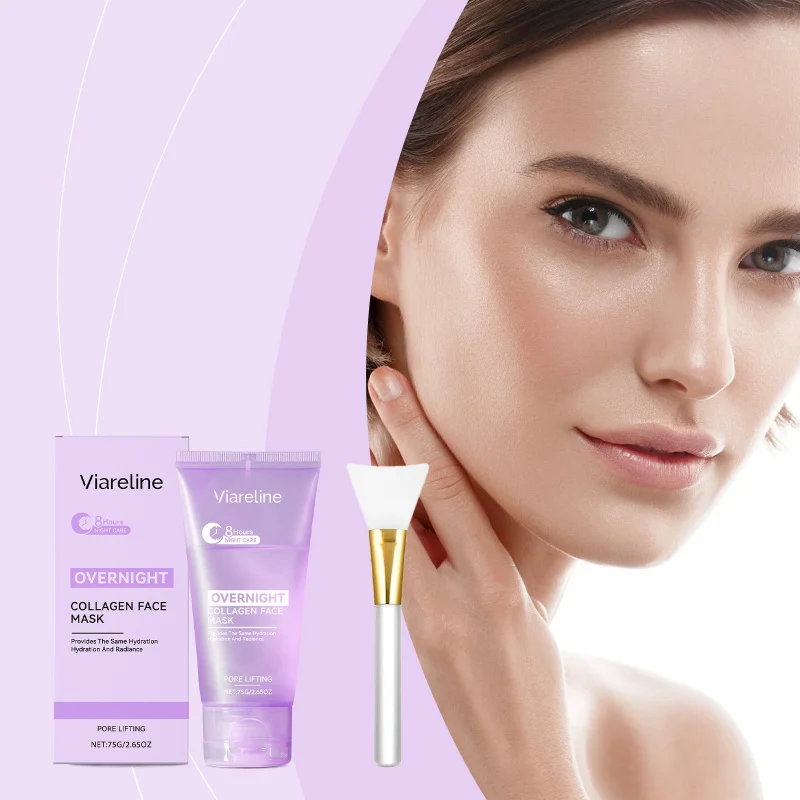 

Collagen Moisturizing Peel-Off Mask (With Brush), Gentle Hydrating Nourishing, Smoothing Facial Skin Care Mask for Skincare