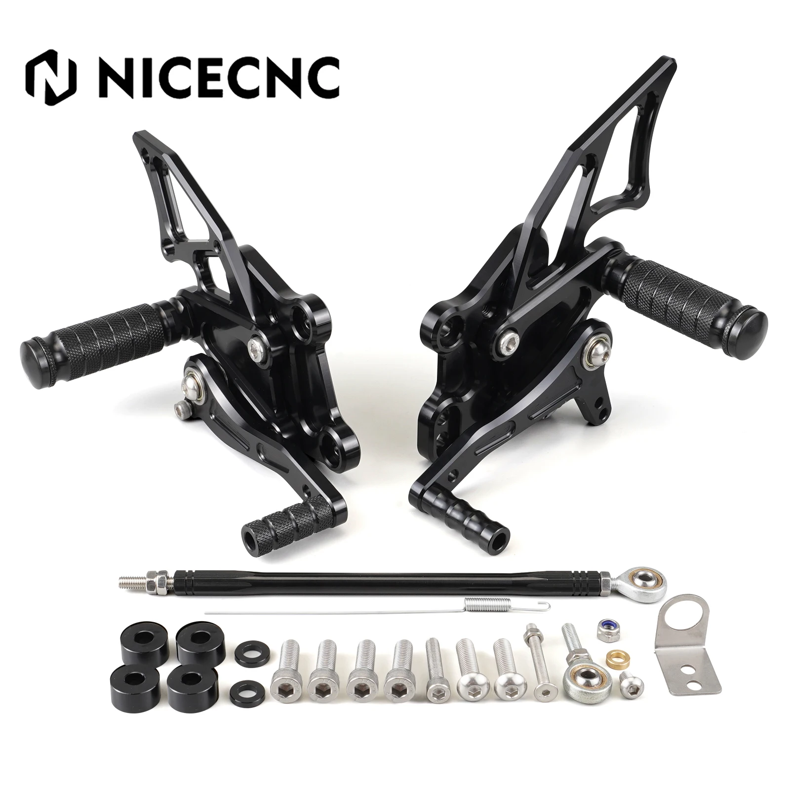 

Для Kawasaki Ninja 300 EX300 2013-2017: Регулируемые гоночные подножки (rearsets) для ног, контроллеры управления ногами для Kawasaki Ninja 300 EX 300