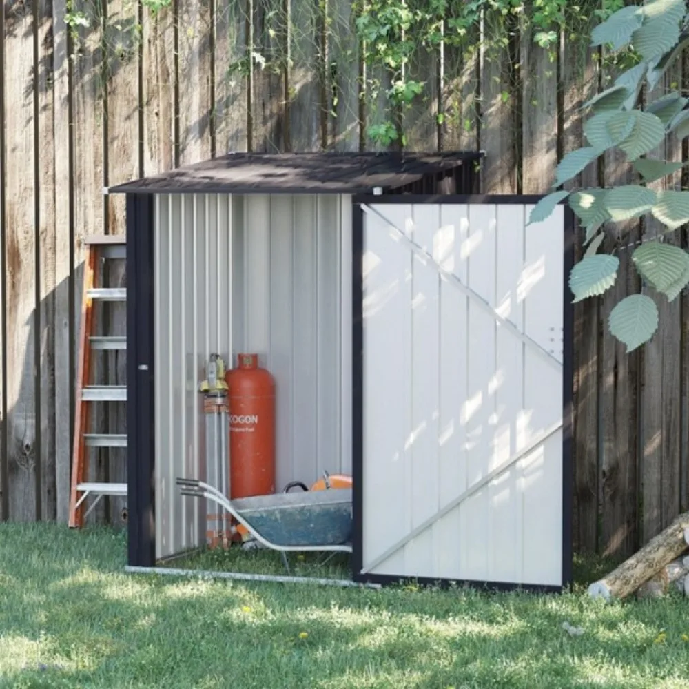 

Outdoor Storage Shed, Garden Shed with Updated Frame Structure and Lockable Doors, Metal Tool Sheds