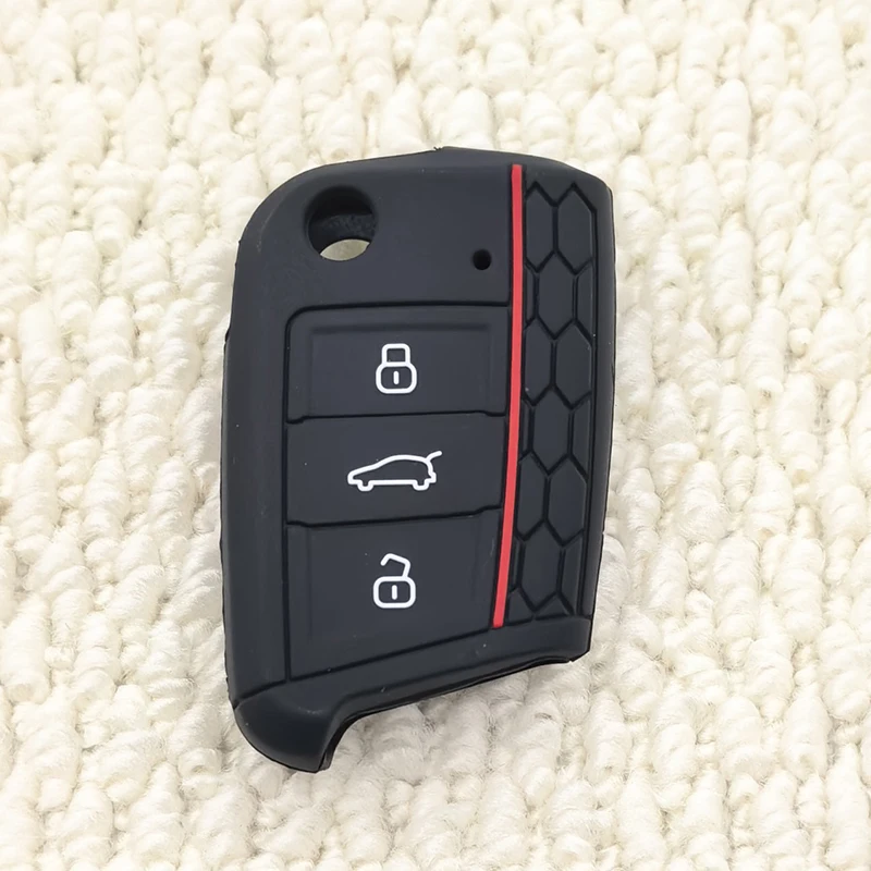 Schlüsselhülle für VW Golf 7 GTI POLO T-Cross T-Roc Touran Tiguan Skoda Octavia Rapid Kodiaq Fabia Seat Ibiza Leon Ateca Arona