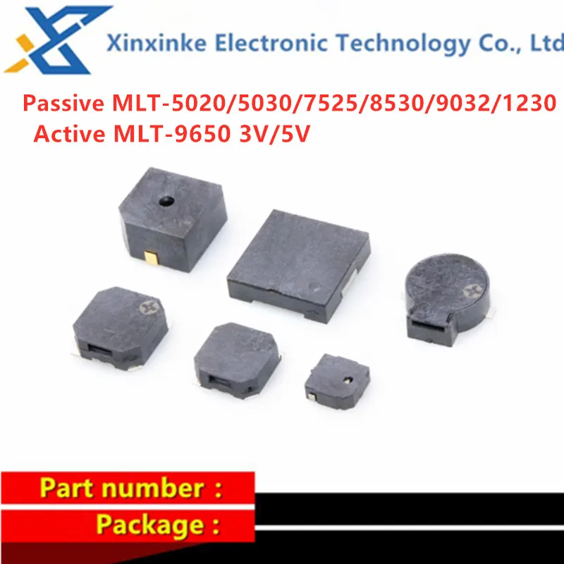 10PCS Buzzer Side Vocalization Passive MLT-1230 MLT-5020/5030/7525/8530 MLT-9032 MLT-9650 Active 3V 5V
