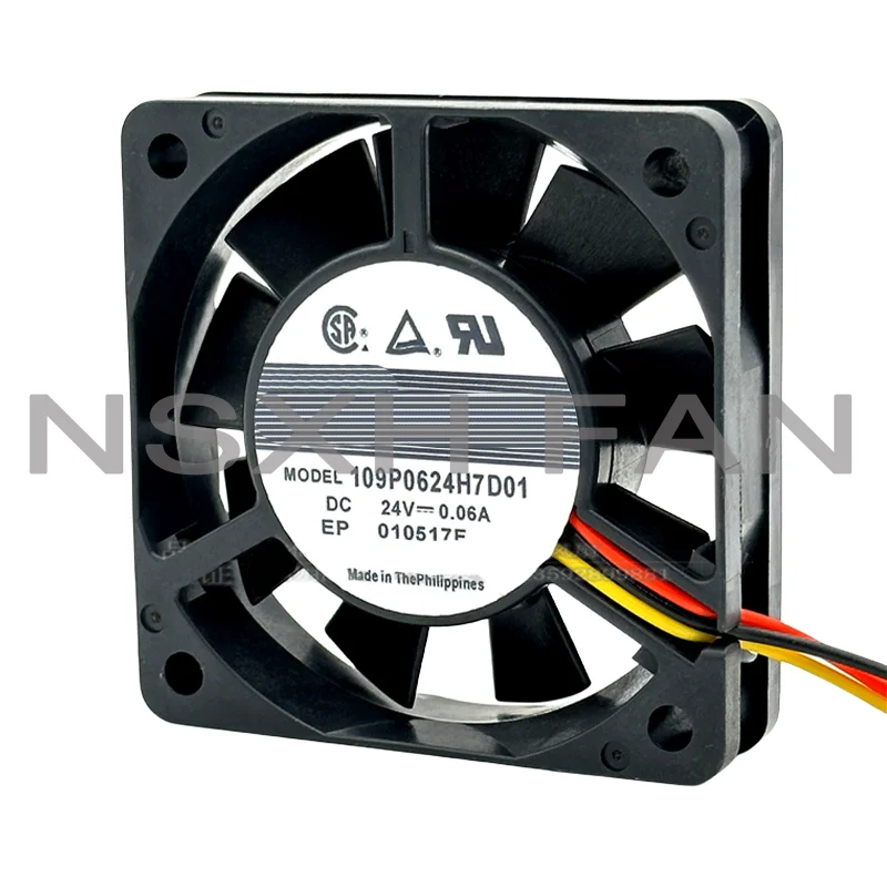 Ventilador De Refrigeração, 109P0624H7D01, DC24V0.06A, 6015, Novo