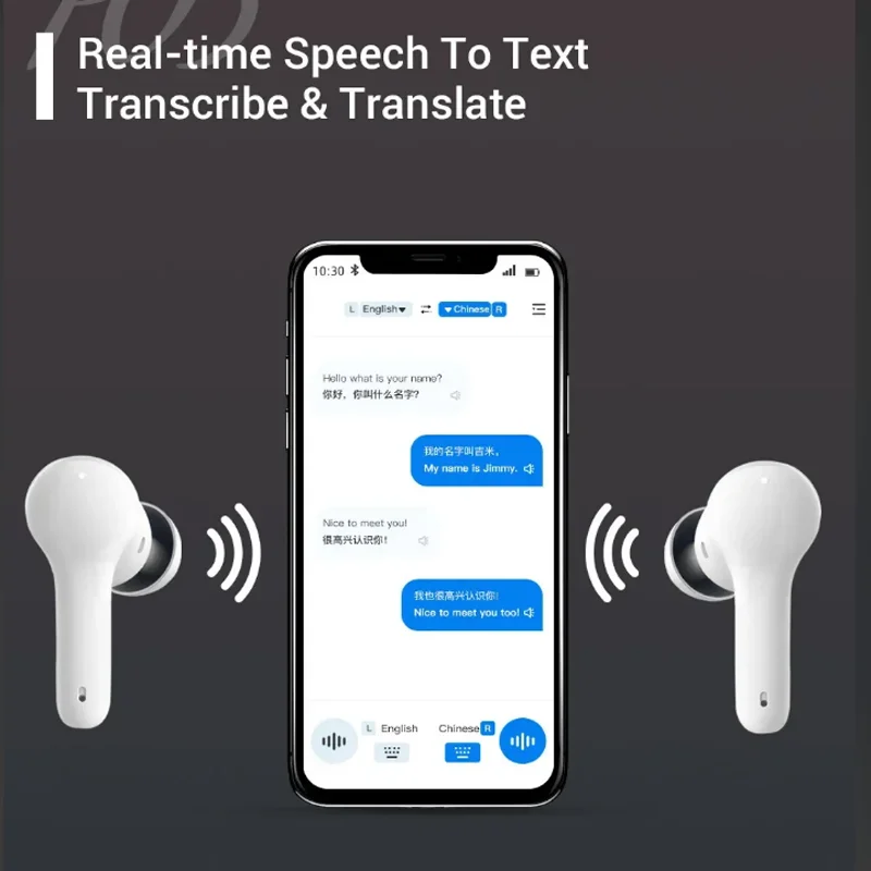

M6 Real Time Translator Headset Wireless Bluetooth Headphones 127 Languages Instant Translate Smart Voice Translator Earphone