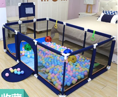 IMBABY Baby Playpen Single Door Baby Playground Basketball Football Baby Activity Fence Ball Pit Playpen for Children Park Balls