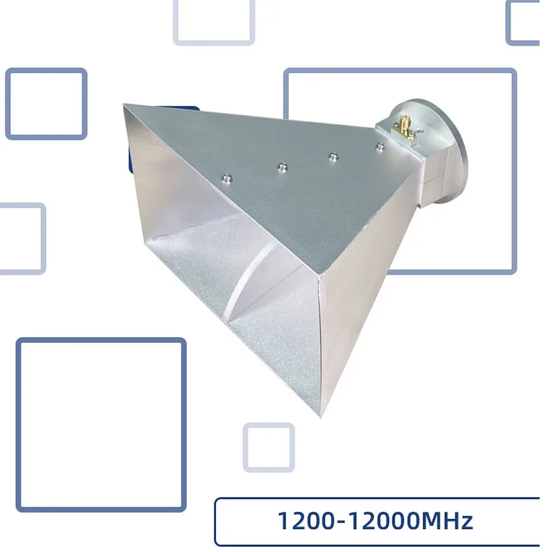 Double Ridged Horn Antenna 6.5-15dBi 1200-12000MHz High Gain mmWave