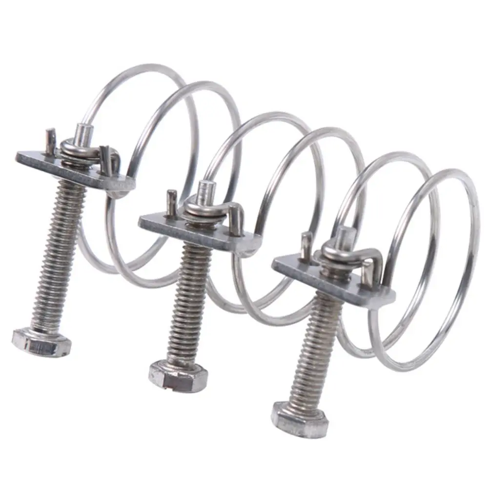 1Pc Double Wire Hose Clamp Assortment Kit Throat Hoop Pipe Clip 304 Stainless Steel Fixed Pipe Hoop