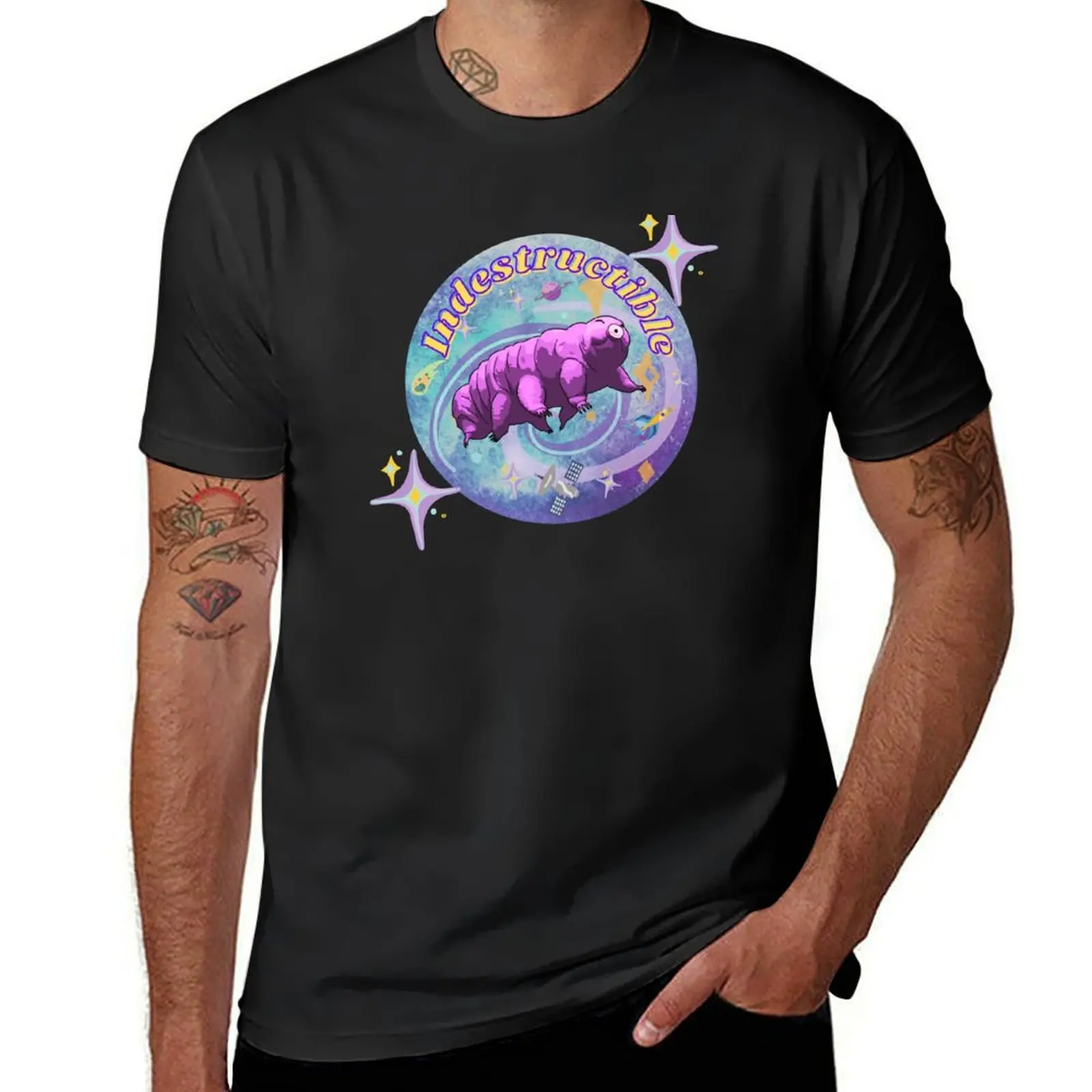 Indestructible Tardigrade In Space With Stars T-Shirt summer top oversized t shirt summer clothes mens t shirt graphic