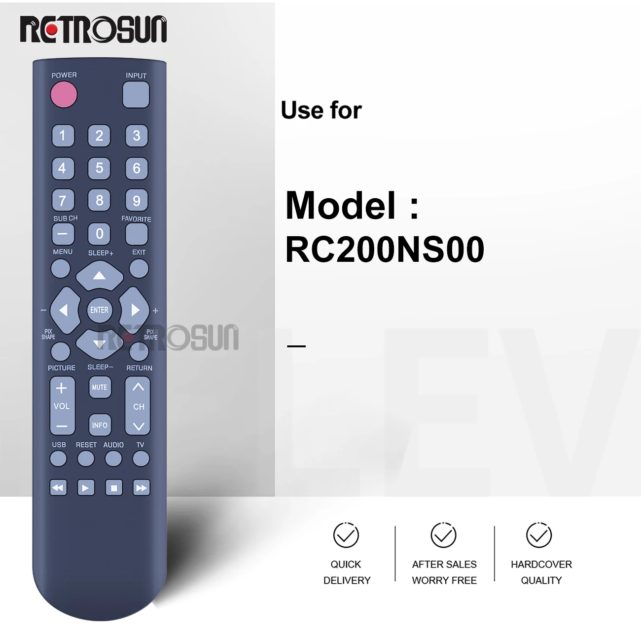 New RC200NS00 for Sanyo TV Remote Control DP32D53M DP50E44M DP24E14M DP32D53 DP39D14M