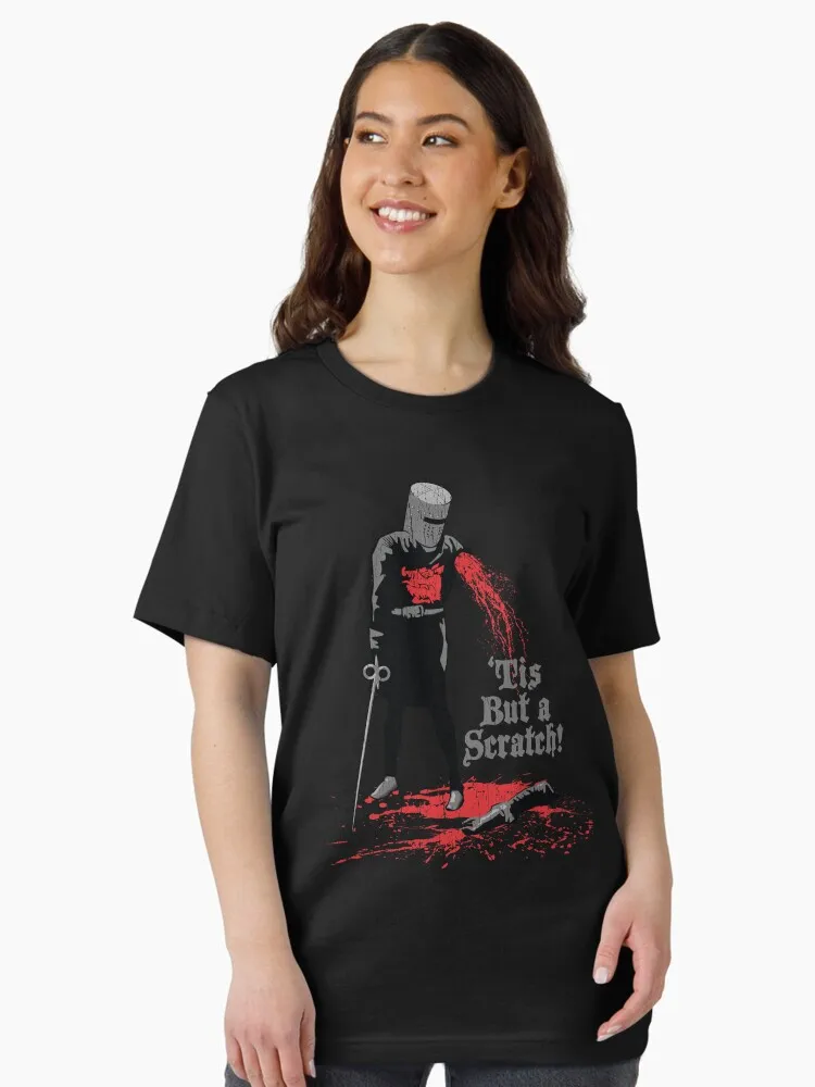 

One-armed Knight Graphic Printing Summer Luxury Brand Pure Cotton Men's and Women's T-shirt Short Sleeve Street Fashion Trend