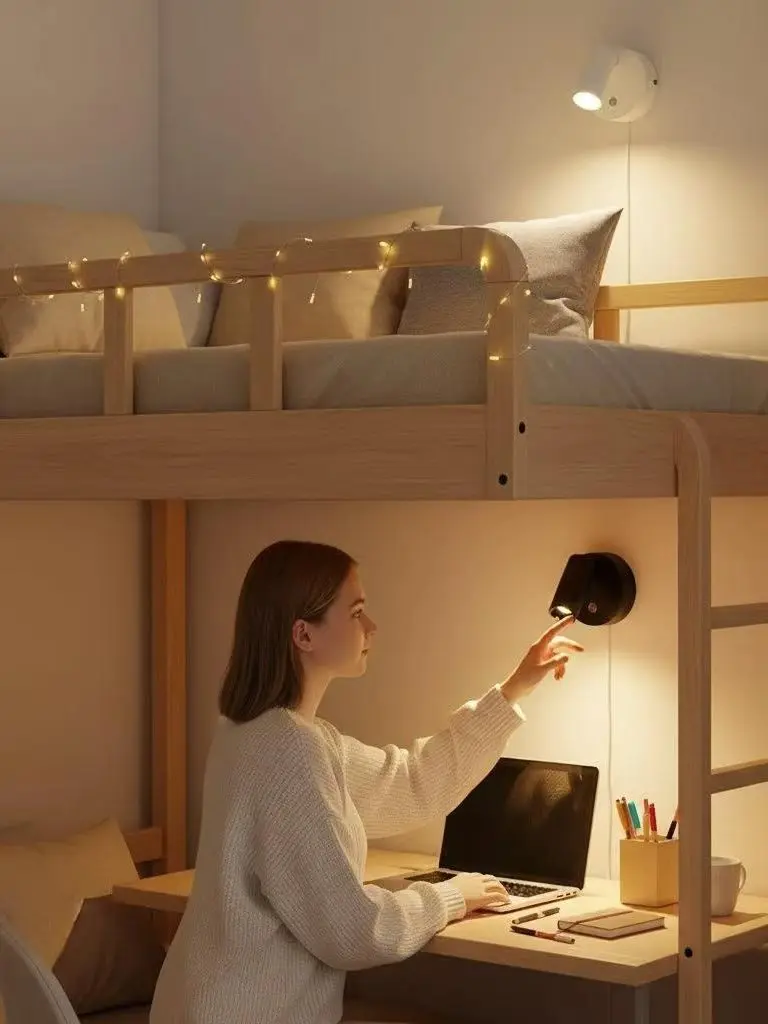 1Pc Exquisite Wall Lamp, High-Grade Light-Transmitting Lampshade, Can Change Light in Three Colors, Available in White and Black, Suitable for Various Types of Rooms
