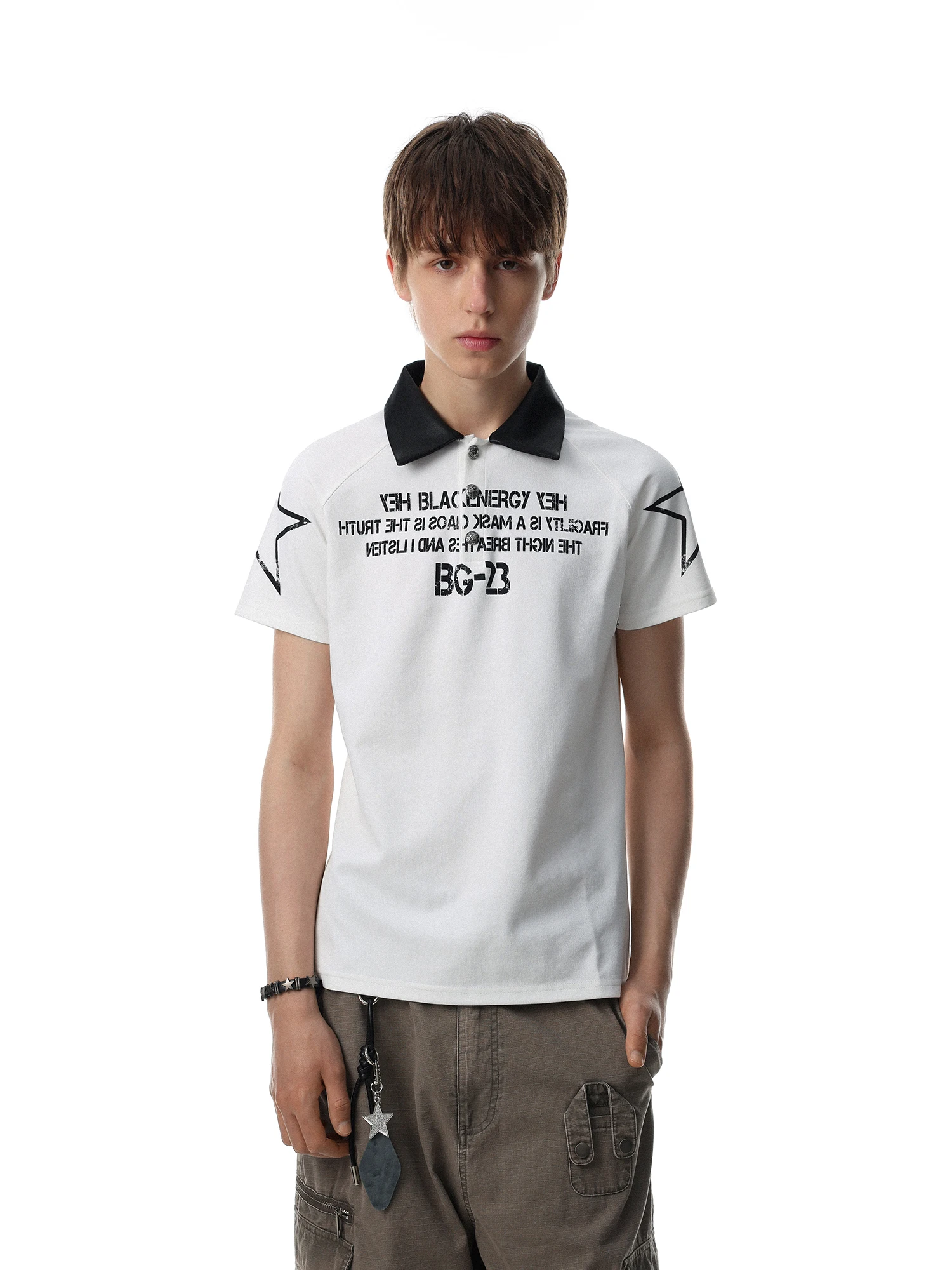 American Retro  Shirt Men's Short Sleeve Letter Star Print Design Casual Top Breathable Polyester Blend Spring Summer