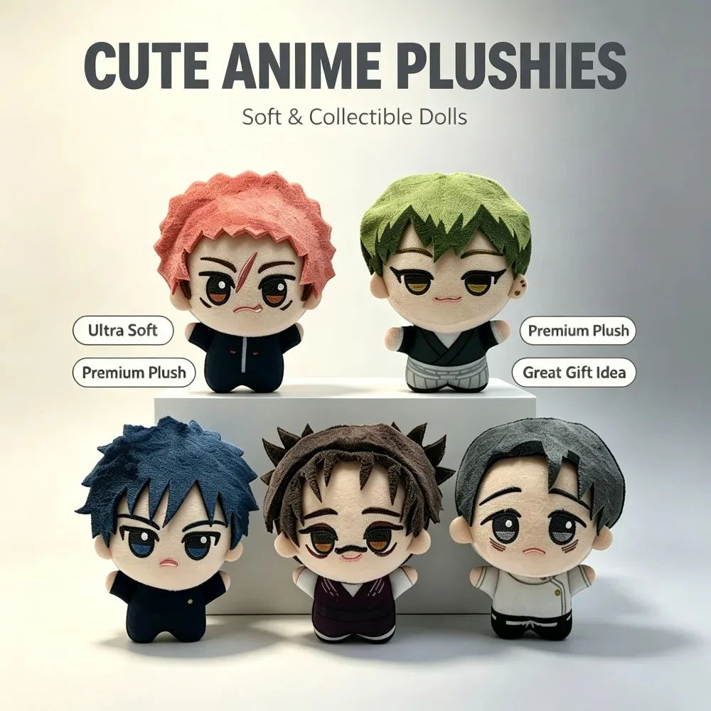 13CM Jujutsu Kaisen Plüsch-Schlüsselanhänger Plüschtiere Stoffpuppen Fushiguro Megumi Itadori Yuji Okkotsu Yuta Zenin Naoya Choso