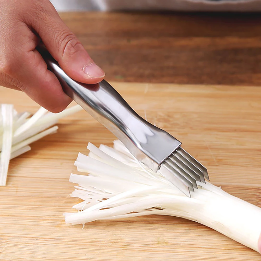 Stainless Steel Scallion Cutter Scallion Knife Shredding Household Kitchen Tools Multifunctional Vegetable Cutter