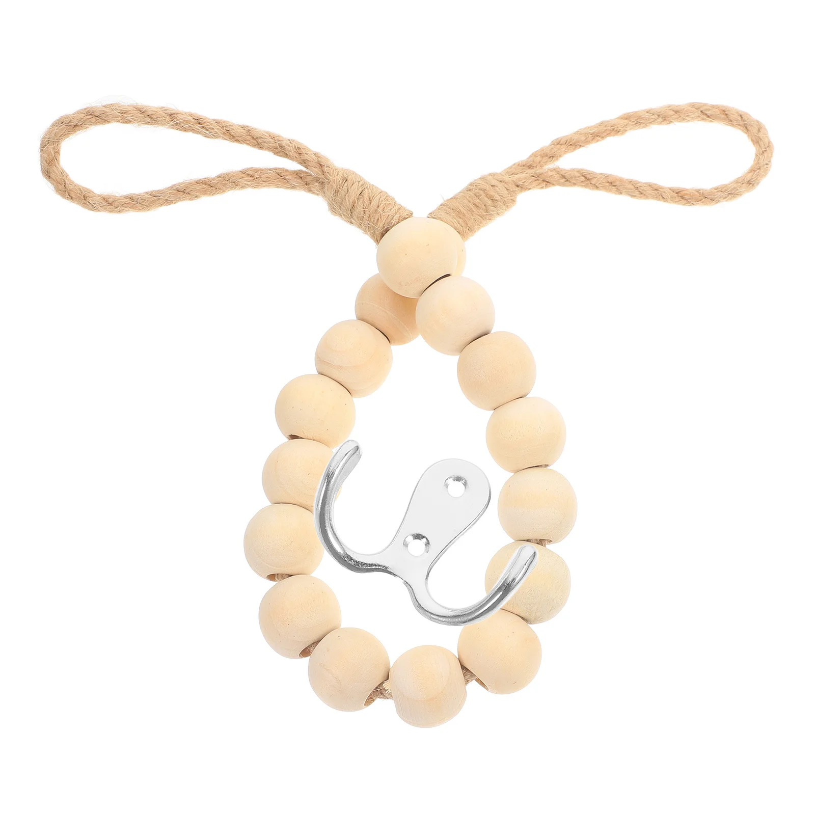 

1Set Elegant Wood Bead Towel Ring Simple Install Bathroom Kitchen Space Saving Hand Towel Hanger Wall Mount Bathroom Hanger