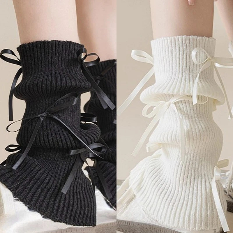 

Y2K Sweet Cool Bowknot Stacked Socks Trendy Slouchy Knee High Pile Socks for Women Cosplay Fashion Underwear Accessories Hosiery