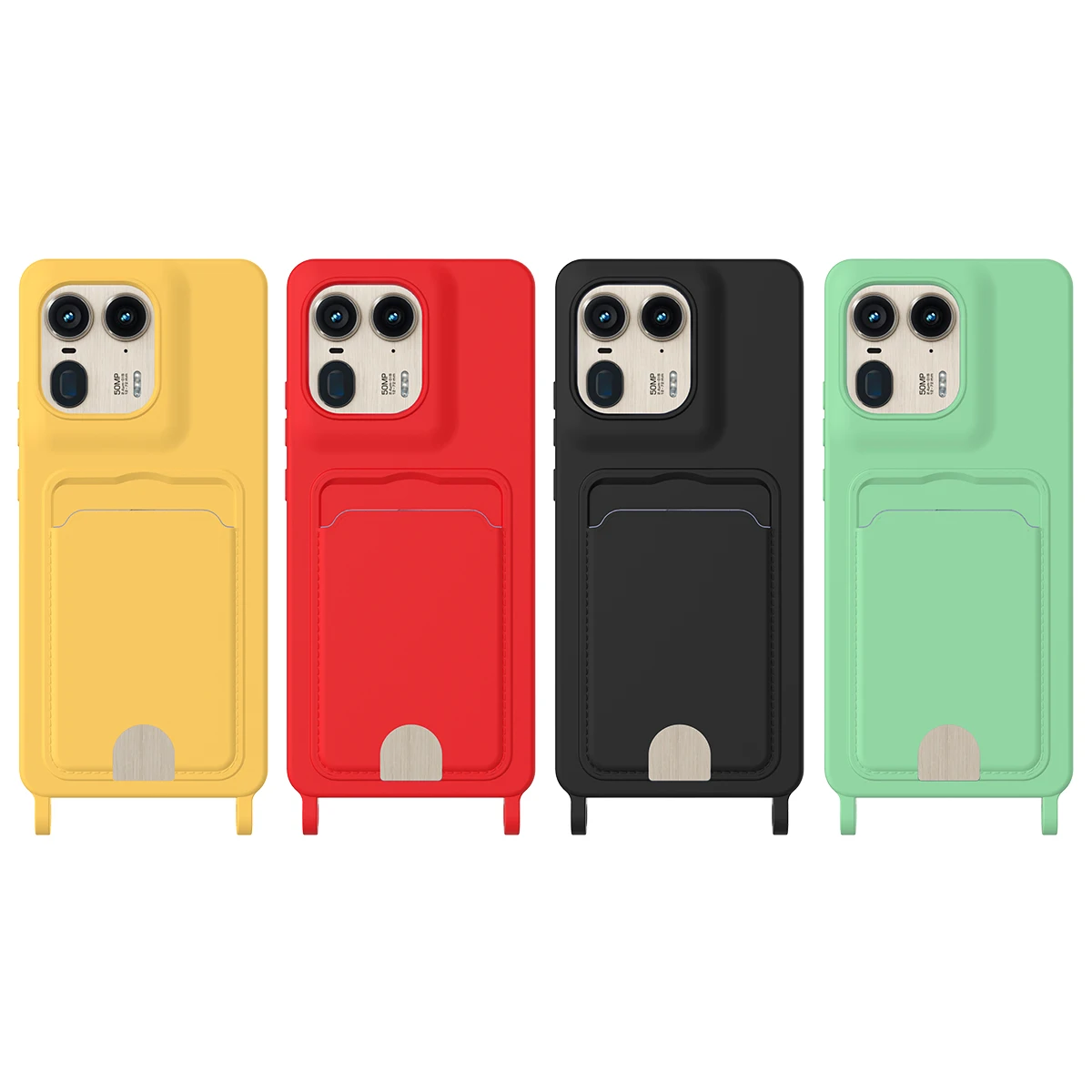 

Crossbody Strap Card Hold Slot Case For Motorola Moto X50 Ultra Edge 50 Ultra 60 Stylus, Soft TPU Silicone Cover Retail Package