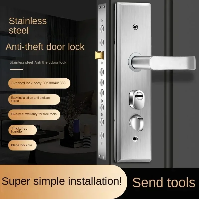 Anti-theft Door Lock Universal Household Entrance Door Handle Handle Door Lock Set Lock Body King Accessories