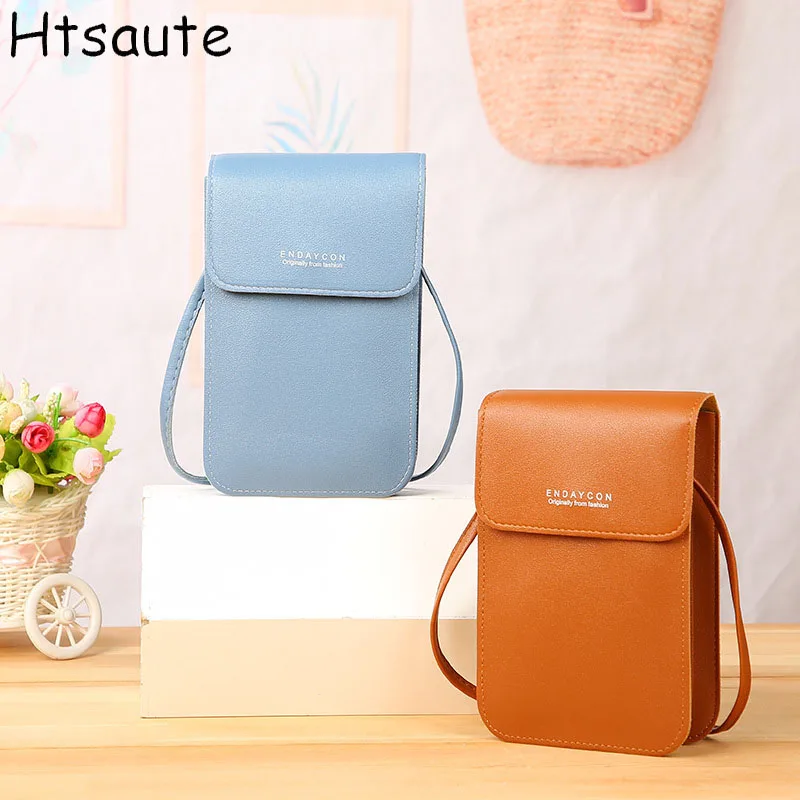 Women Crossbody Shoulder Bags Wallets Touch Screen Cell Phone Purse Soft Leather Strap Handbag for Female Luxury Messenger Bags