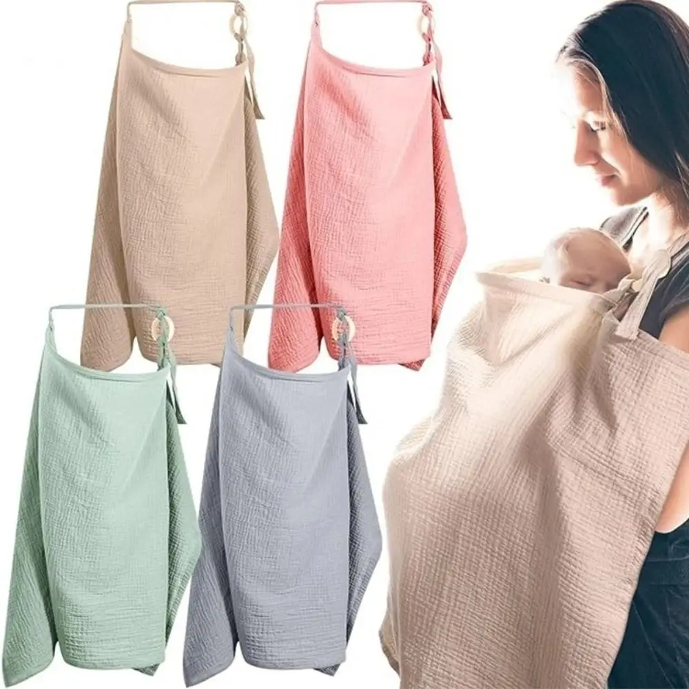3Pcs Cotton Nursing Cover Set Adjustable Nursing Wear Breastfeeding Shawl Anti-Exposure Breathable Baby Feeding Clothes Mommy