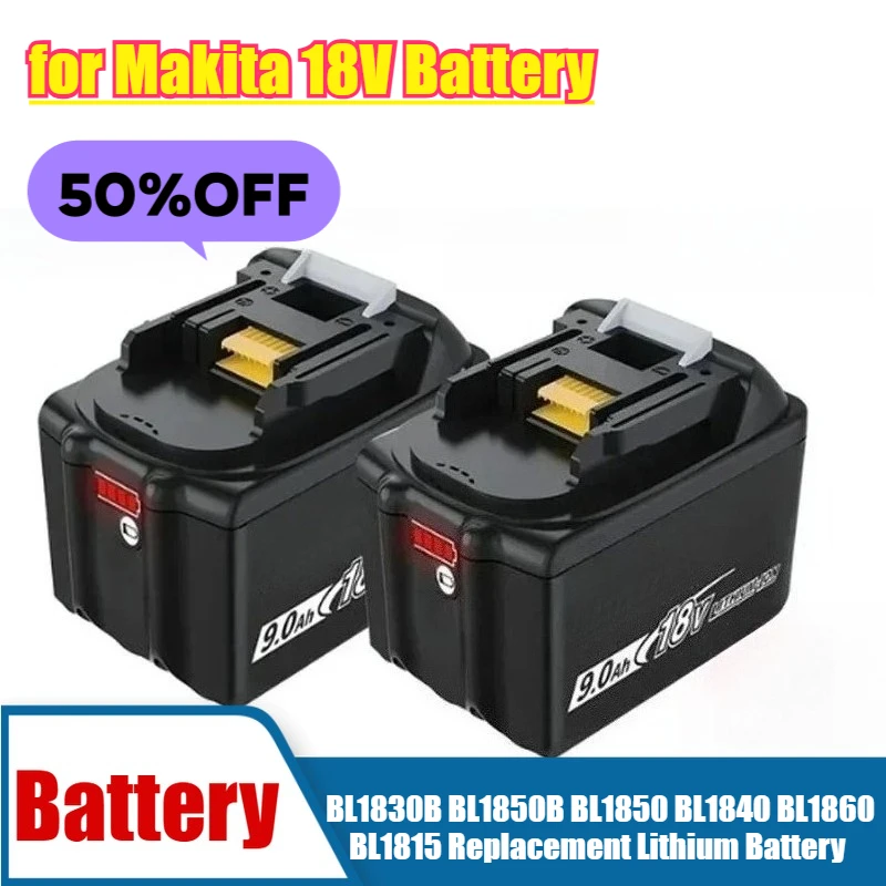 

for Makita 18V Battery BL1830B BL1850B BL1850 BL1840 BL1860 BL1815 Replacement Lithium Battery