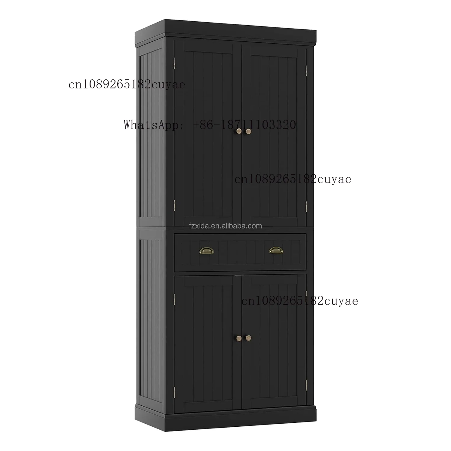 Nordic Style Antique Modern 4-Door Multi-Functional Kitchen Living Room Sideboard Wood Storage Cabinet 1 Drawer Large Storage