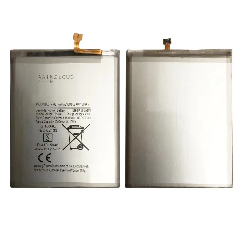 EB-BA505ABN Battery For Samsung Galaxy A20 A30 A50 A505F SM-A205G SM-A505F 4000mAh 15.40Wh Mobile Phone Battery
