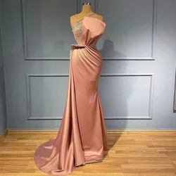 Stain Beaded Evening Dresses Long Luxury Mermaid Floor Length Events Party Prom Dress Special Occasions Gowns Robe De Mariée