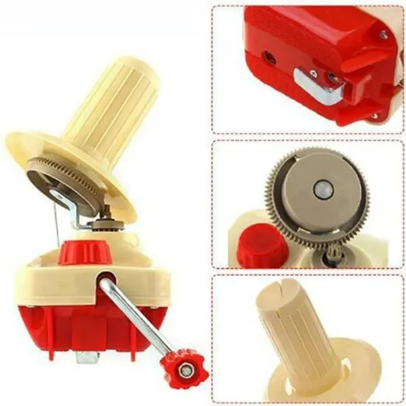 Small Hand Operated Cable Needle Wool Winding Machine In Box Swift Yarn Fiber String Ball Wool Winder Holder For Household