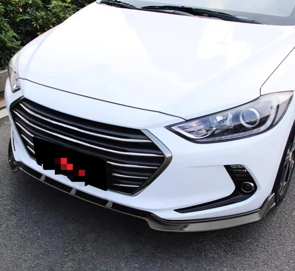 3PCS Car Front Bumper Lip Spoiler Splitter Diffuser Detachable Body Kit Cover Guard For Hyundai Elantra 2016 2017 2018 2019