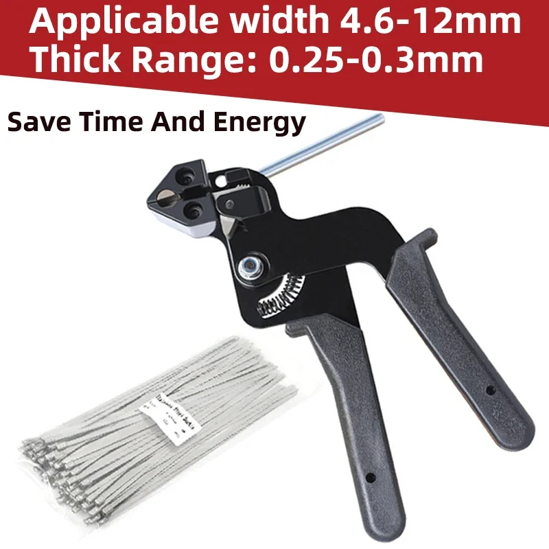 Stainless Steel Cable Tie Guns  and Cut Up To 12mm Automatic Zip Hand Tensioning Tool Fastening and Cutting Tie Pliers