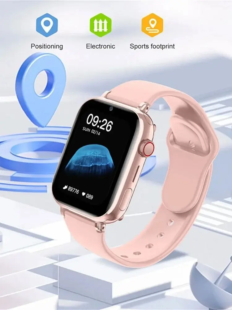 Smartwatch dla dzieci 4G z funkcją SOS, lokalizacją GPS, kamerą, wodoodporny, z obsługą kart SIM i funkcją rozmów wideo. — 2