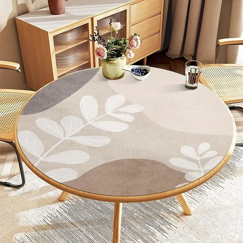 Round Tablecloth Pvc Waterproof Oil-proof Dining Table Mat Anti-scalding Pastoral Style Home Decoration Coffee Desk Mats 테이블 보