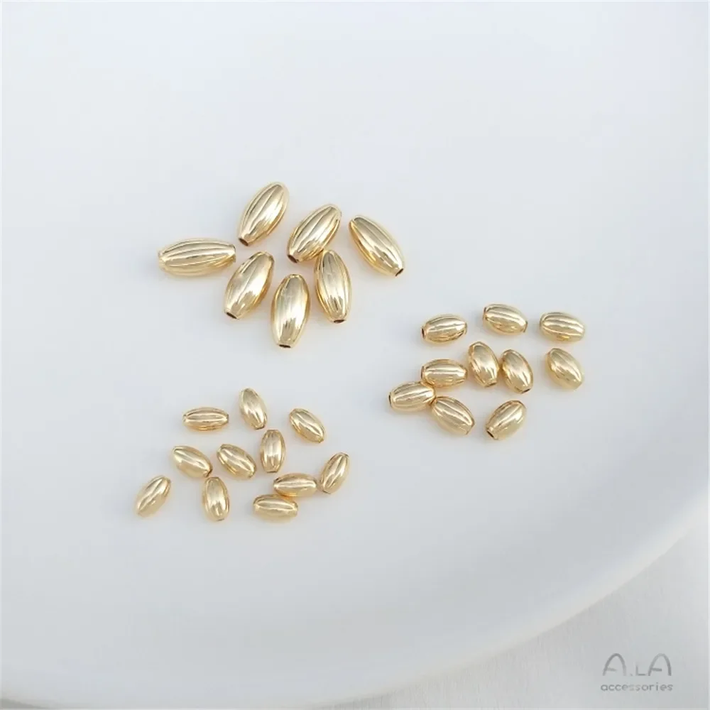 14K gold-encasement zirconium 6mm square bead bead diy bracelet earring head accessories