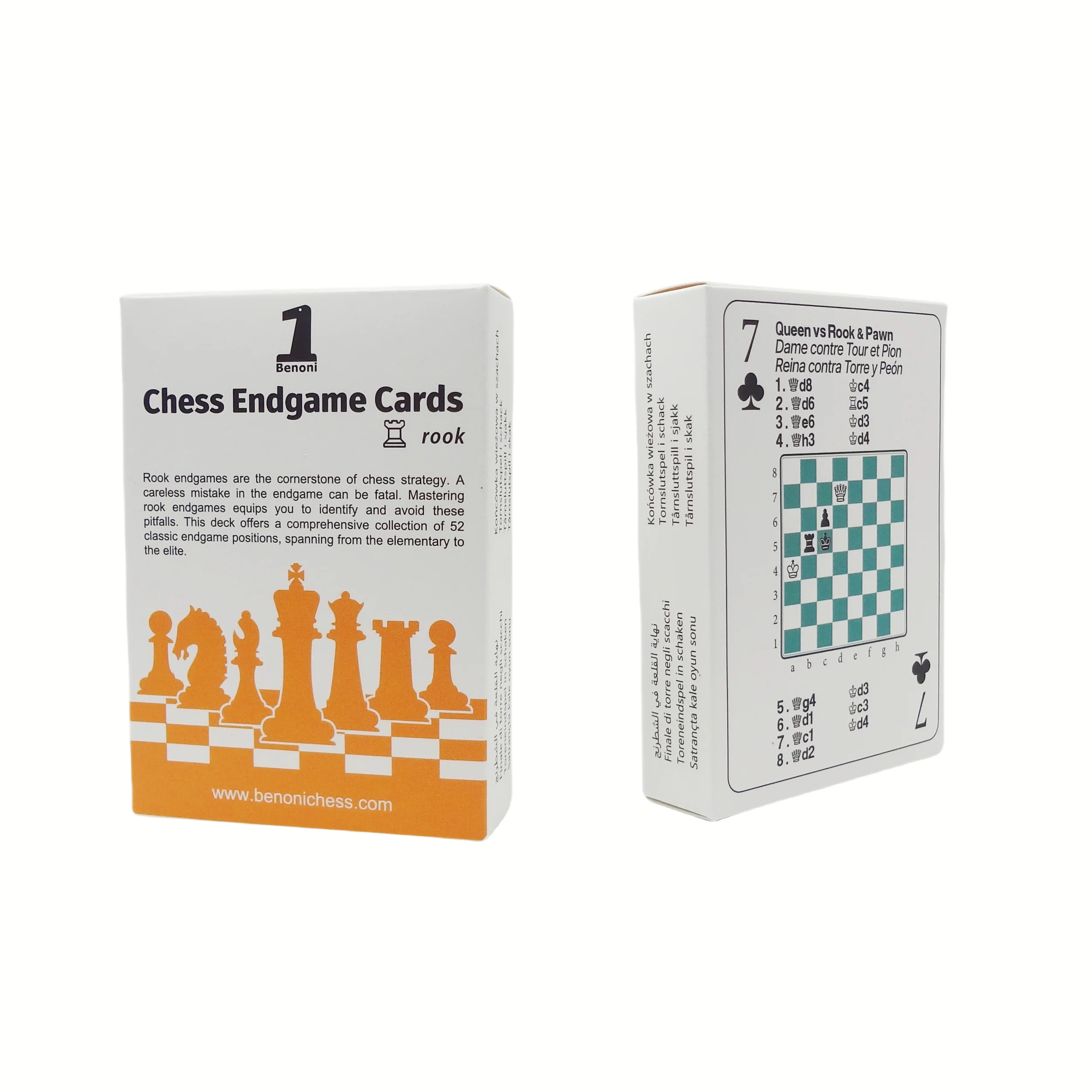 Benoni Chess Endgame Cards (rook) – Master Chess Skills, Checkmate Tactics, Ideal Gift for Chess Enthusiasts