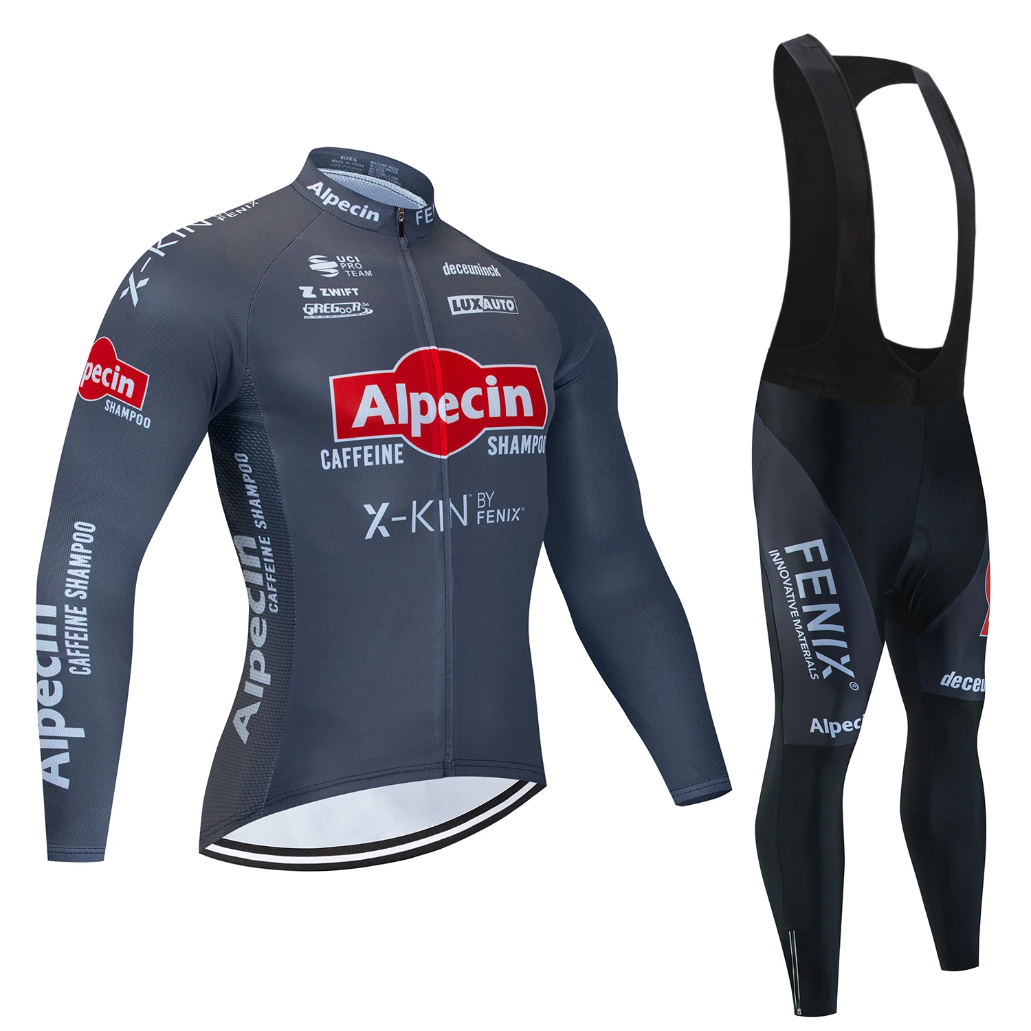 Alpecin Maillot Cyclisme Cycling Skinsuit Long Sleeve Clothes Men 2024 Jersey Set Man Autumn Outfit Men\'s Bib Mtb Clothing Pants