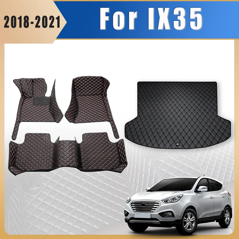 

Автомобильные коврики, ковры в багажник для Hyundai IX35 2018 2019 2020 2021, автоаксессуары для ног, товары для интерьера, чехлы, водонепроницаемые